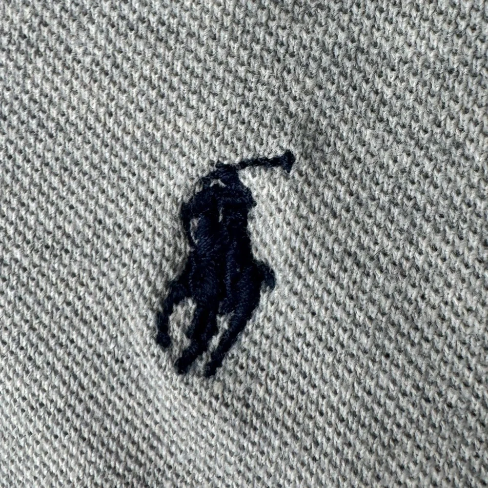 Polo Ralph Lauren Light Gray Cotton Long Sleeve Polo Shirt L